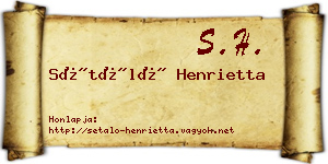 Sétáló Henrietta névjegykártya